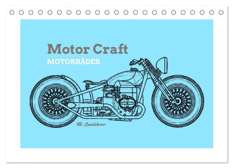 Produktbild: Motor Craft Motorr&auml;der (Tischkalender 2026 DIN A5 quer), CALVENDO Monatskalender