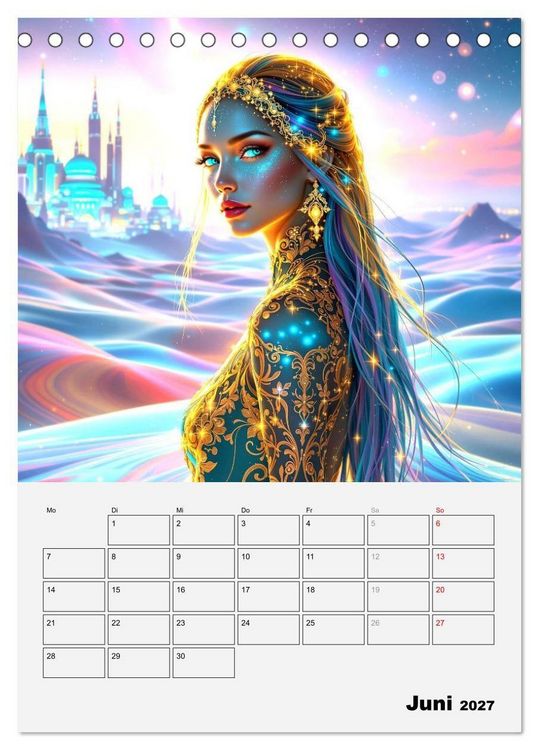 Produktbild: Herrscherinnen der Galaxien (Tischkalender 2027 DIN A5 hoch), CALVENDO Monatskalender