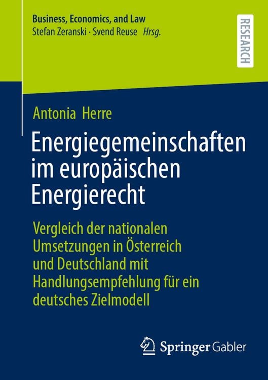Produktbild: Energiegemeinschaften im europ&auml;ischen Energierecht