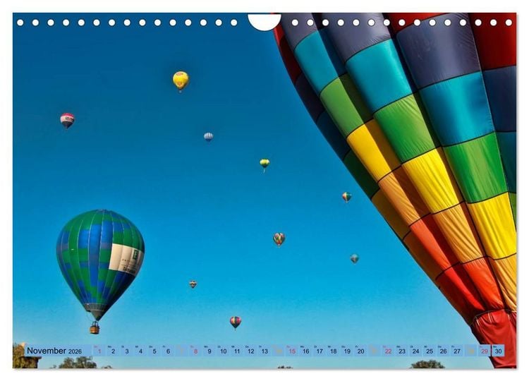 Produktbild: Fahren mit dem Ballon (Wandkalender 2026 DIN A4 quer), CALVENDO Monatskalender