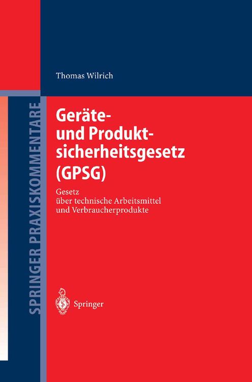 Produktbild: Ger&auml;te- und Produktsicherheitsgesetz (GPSG)