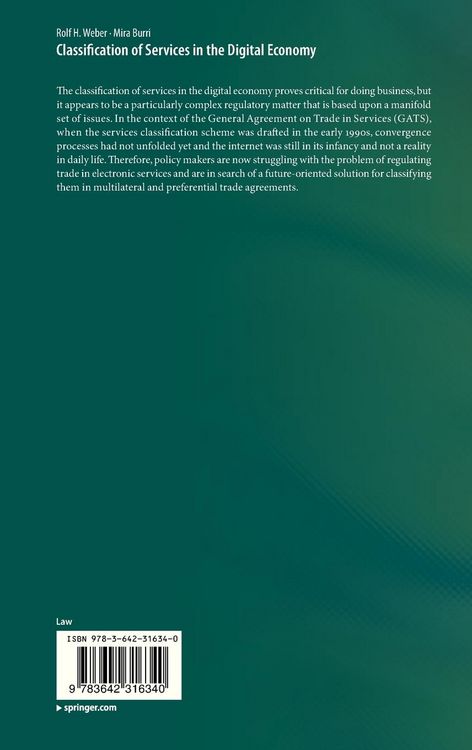 Produktbild: Classification of Services in the Digital Economy