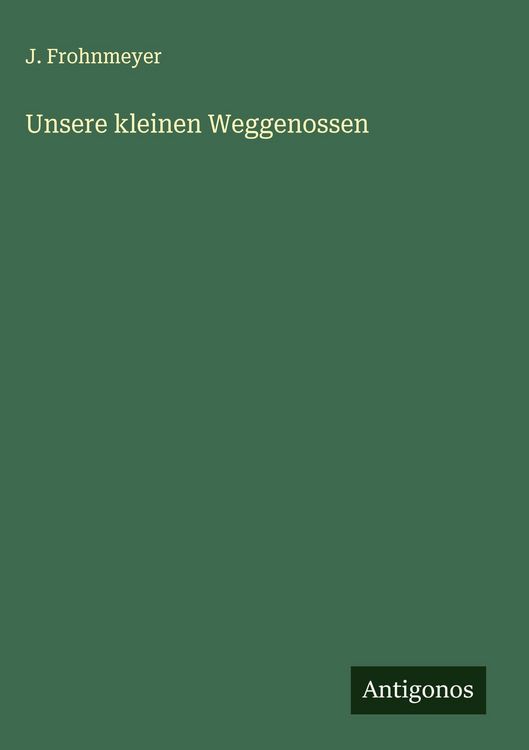 Produktbild: Unsere kleinen Weggenossen