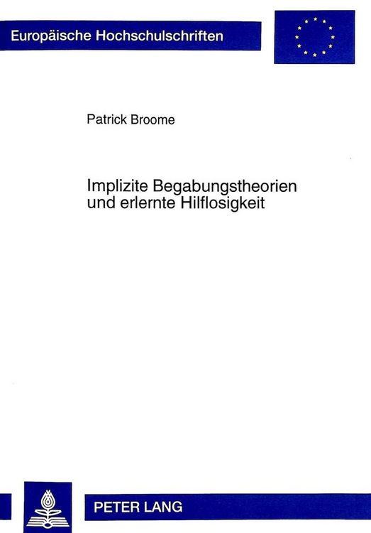 Produktbild: Implizite Begabungstheorien und erlernte Hilflosigkeit