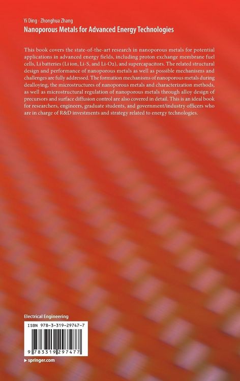 Produktbild: Nanoporous Metals for Advanced Energy Technologies