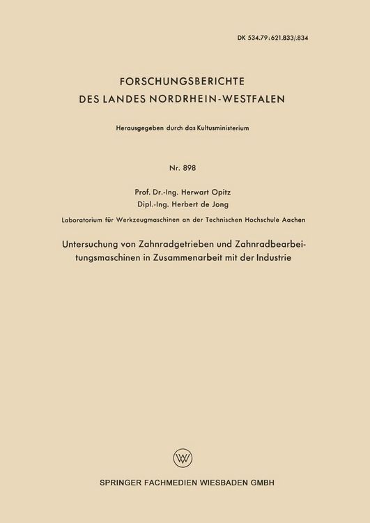 Produktbild: Untersuchung von Zahnradgetrieben und Zahnradbearbeitungsmaschinen in Zusammenarbeit mit der Industrie