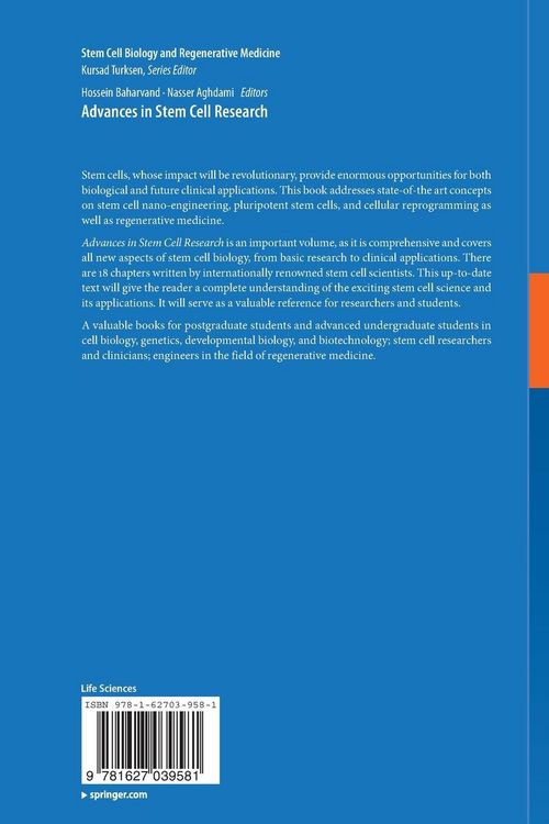 Produktbild: Advances in Stem Cell Research