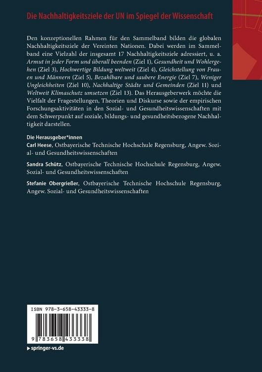 Produktbild: Die Nachhaltigkeitsziele der UN im Spiegel der Wissenschaft