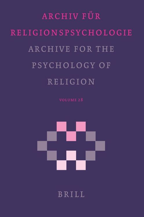 Produktbild: Archive for the Psychology of Religion / Archiv F&uuml;r Religionspsychologie, Volume 28 (2006)