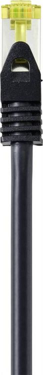 Produktbild: Renkforce RF-4995162 RJ45 Patchkabel CAT 6a (Rohkabel CAT 7) S/FTP 3.00 m Schwarz TPE-Mantel, Flexibel, Flammwidrig 1 St.