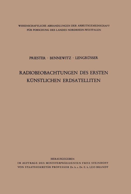 Produktbild: Radiobeobachtungen des ersten k&uuml;nstlichen Erdsatelliten