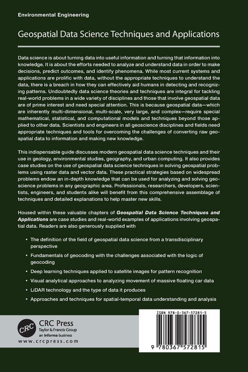 Produktbild: Geospatial Data Science Techniques and Applications