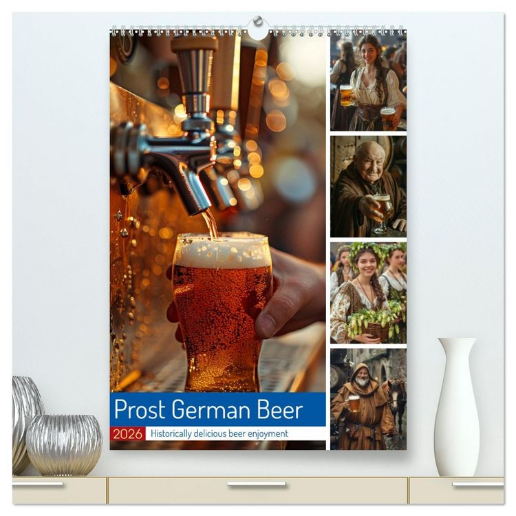 Produktbild: Prost German Beer (High Quality Premium Wall Calendar 2026 DIN A2 portrait),CALVENDO 12 Month Wall Calendar