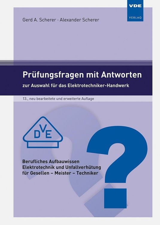 Produktbild: Pr&uuml;fungsfragen mit Antworten zur Auswahl f&uuml;r das Elektrotechniker-Handwerk