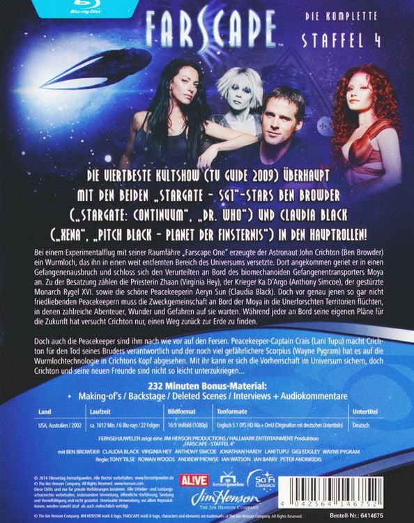 Produktbild: Farscape - Verschollen im All - Staffel 4 (OmU) [6 BRs]