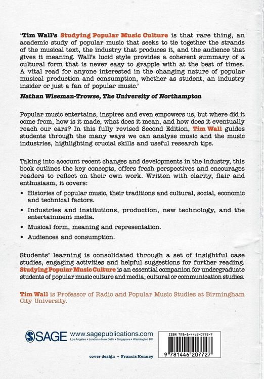 Produktbild: Studying Popular Music Culture