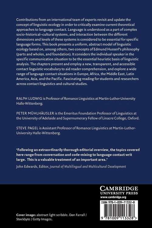 Produktbild: Linguistic Ecology and Language Contact