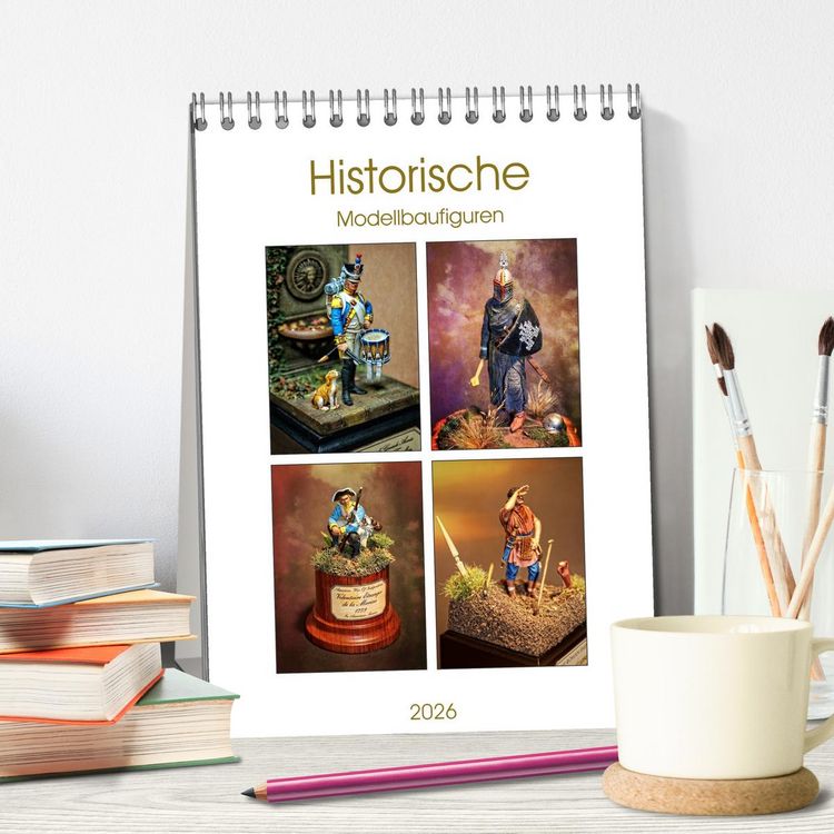 Produktbild: Historische Modellbaufiguren 2026 (Tischkalender 2026 DIN A5 hoch), CALVENDO Monatskalender