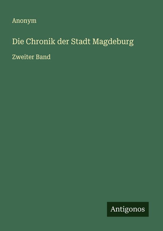 Produktbild: Die Chronik der Stadt Magdeburg