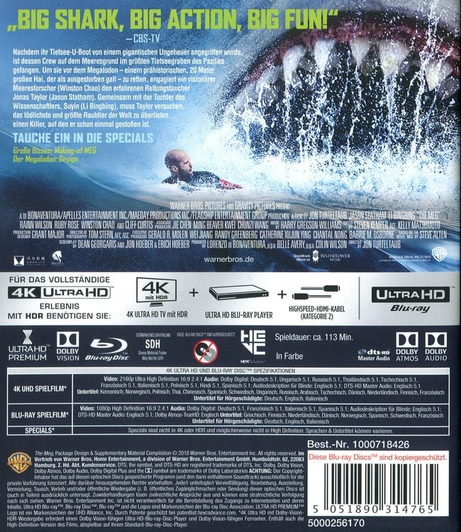 Produktbild: MEG (4K Ultra HD) (+ Blu-ray 2D)