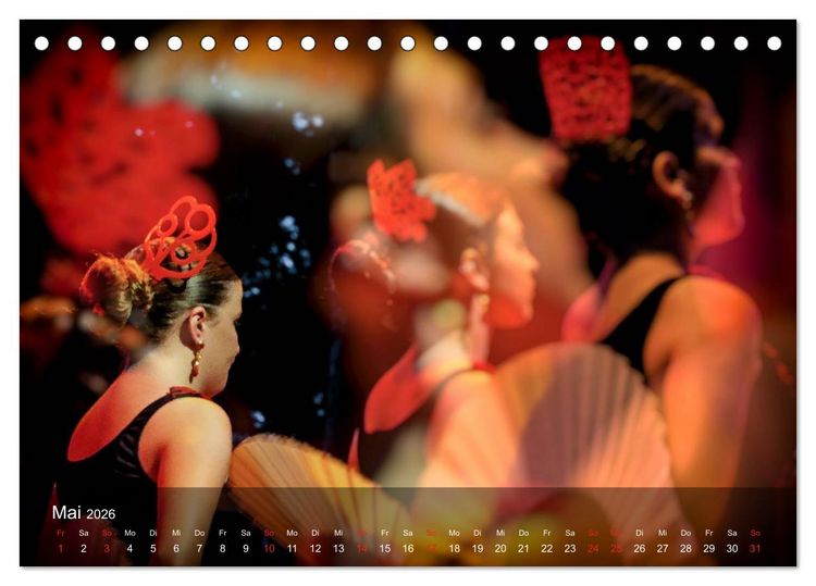 Produktbild: Flamenco - Tanz der Leidenschaft (Tischkalender 2026 DIN A5 quer), CALVENDO Monatskalender