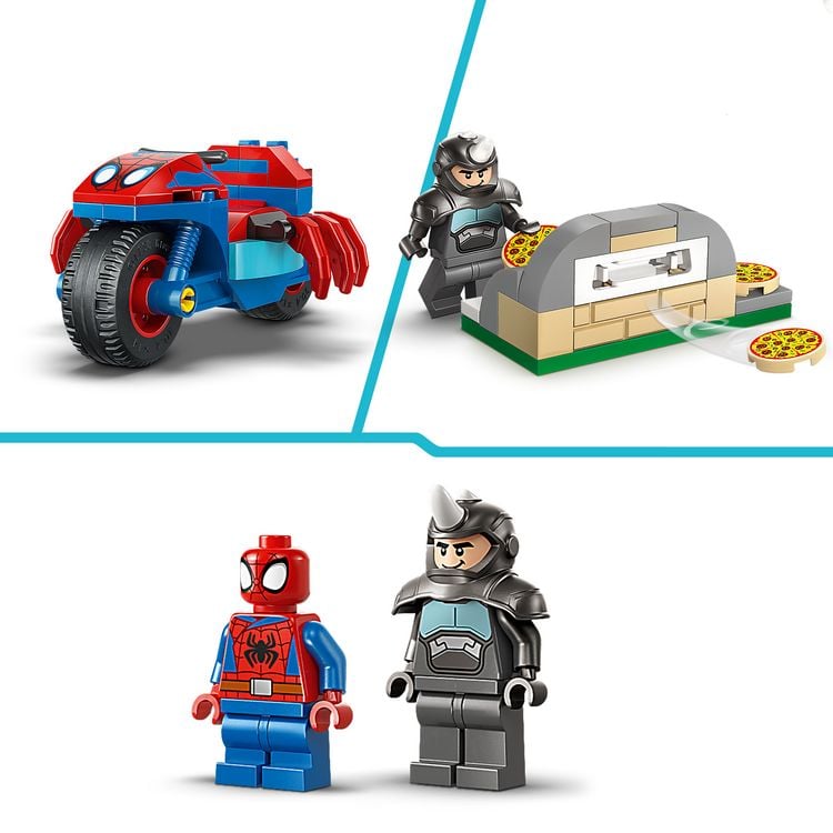 Produktbild: LEGO ǀ Marvel 11206 Spidey auf Motorrad vs. Rhino, Lernspielzeug ab 4