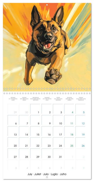 Produktbild: German Sheperd - Comic Style (Wall Calendar 2026 12 &times; 12 Inch) CALVENDO 12 Month Wall Calendar