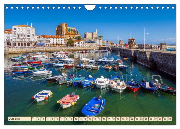 Produktbild: Nordspanien, Meer, endlose Str&auml;nde, Geschichte und Kultur by VogtArt (Wandkalender 2026 DIN A4 quer), CALVENDO Monatskalender