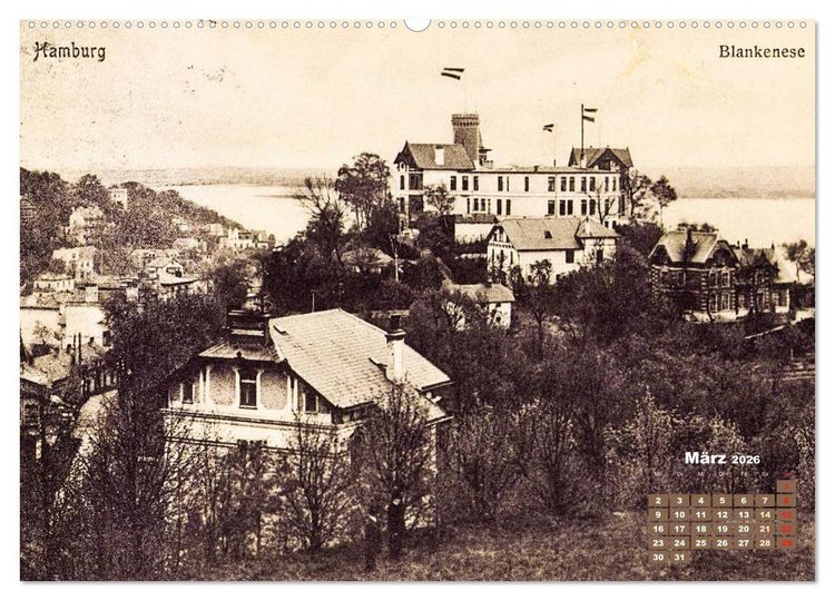 Produktbild: Gr&uuml;&szlig;e aus dem alten Hamburg &ndash; Historische Ansichten der Stadt (Wandkalender 2026 DIN A2 quer), CALVENDO Monatskalender