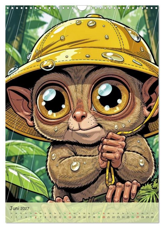 Produktbild: Lustige Koboldmakis - Comic (Wandkalender 2027 DIN A3 hoch), CALVENDO Monatskalender