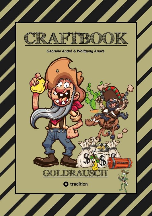 Produktbild: Craftbook - Lustige Ausmalmotive - Nachzeichnen - Gunslinger - Wanted - Knifflige R&auml;tsel - Witzige Aufgaben - Goldmine - Cowboys - Nuggets