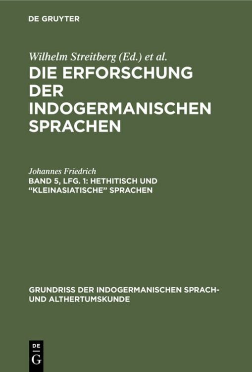 Produktbild: Hethitisch und &ldquo;kleinasiatische&rdquo; Sprachen