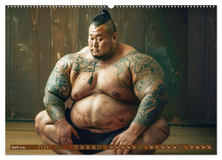 Produktbild: Sumo - Japans schwere Ringer (hochwertiger Premium Wandkalender 2026 DIN A2 quer), Kunstdruck in Hochglanz