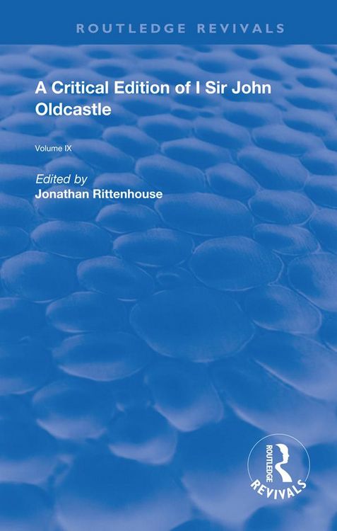 Produktbild: A Critical Edition of I SIr John Oldcastle