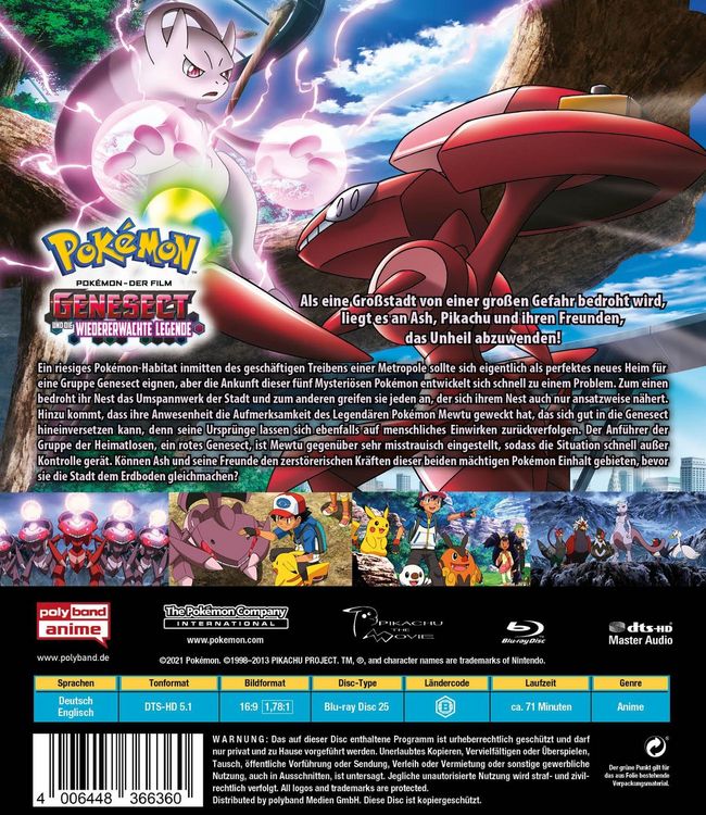 Produktbild: Pok&eacute;mon &ndash; Der Film: Genesect und die wiedererwachte Legende