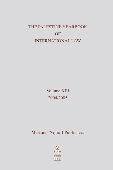 Produktbild: The Palestine Yearbook of International Law, Volume 13 (2004-2005)