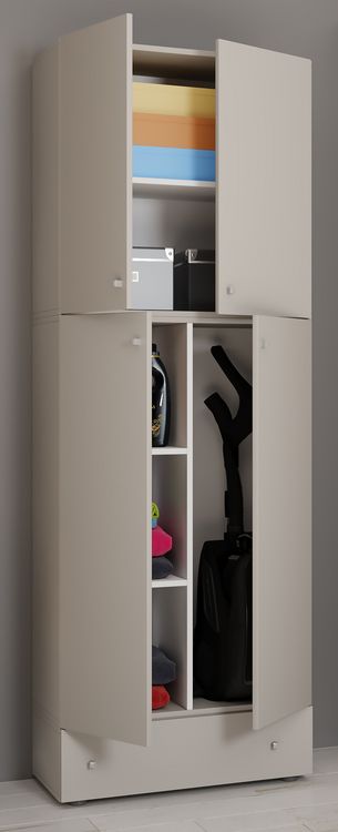 Produktbild: Holz Besenschrank Staubsauger Putzschrank Lona S