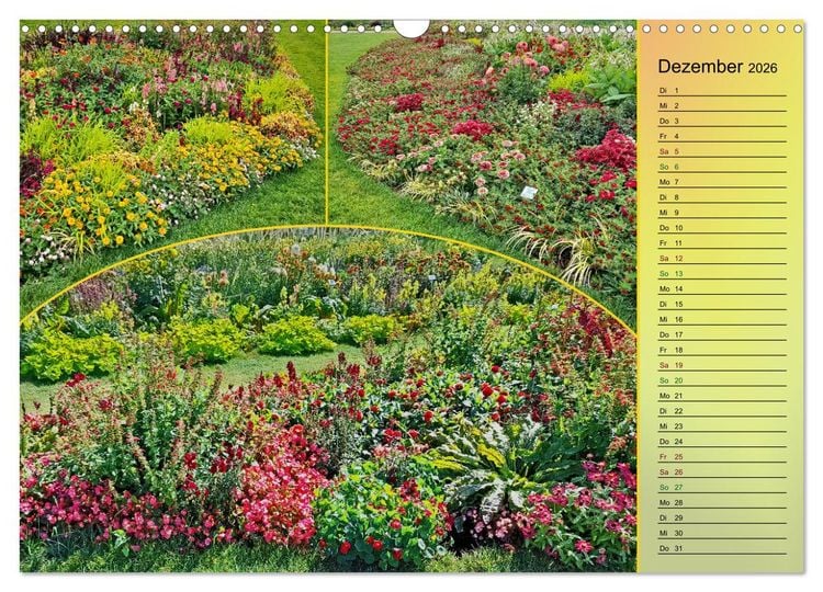 Produktbild: Bl&uuml;hende Gartenparks in Mannheim (Wandkalender 2026 DIN A3 quer), CALVENDO Monatskalender