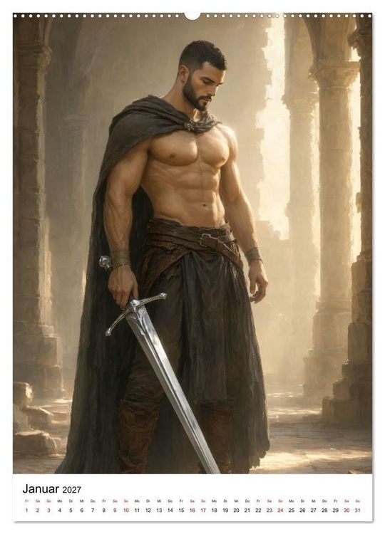 Produktbild: Mysthische M&auml;nner Fantasy (Wandkalender 2027 DIN A2 hoch), CALVENDO Monatskalender