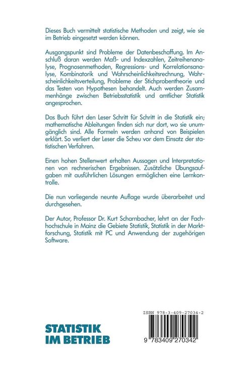 Produktbild: Statistik im Betrieb