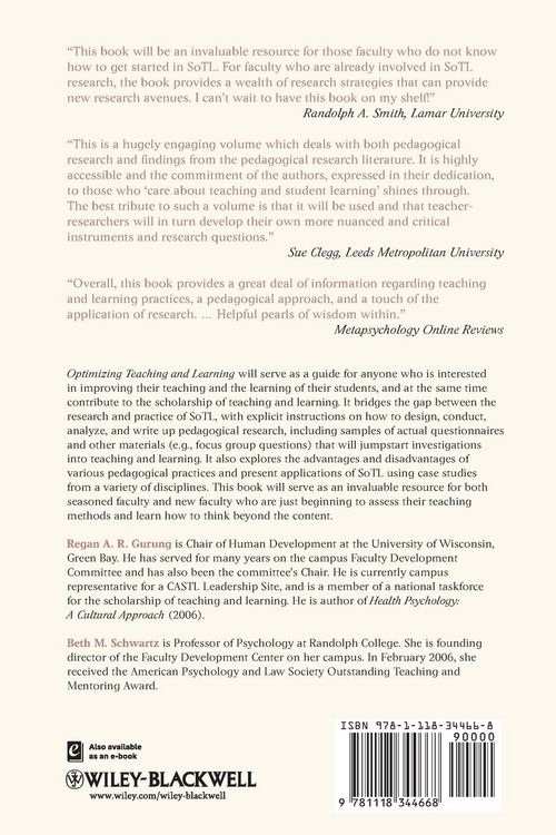 Produktbild: Optimizing Teaching and Learning