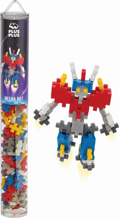 Produktbild: Plus-Plus 100 Tube Kreativ Bausteine Mecha Roboter
