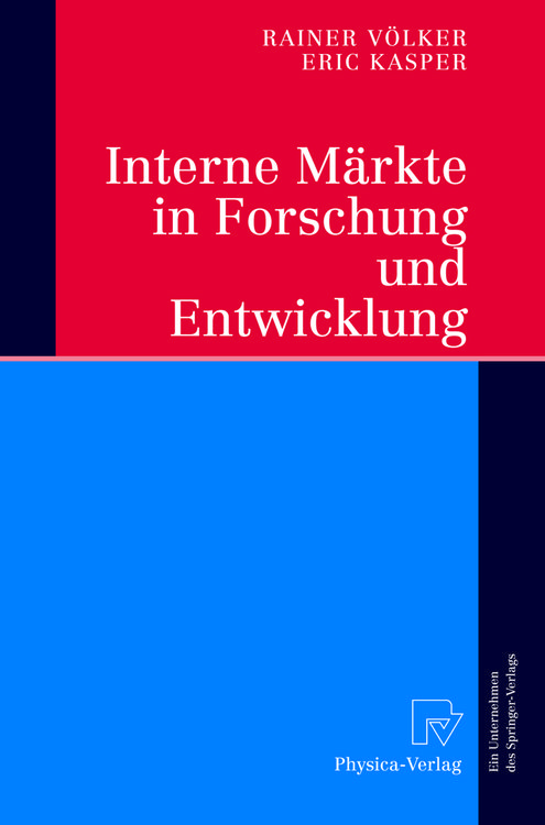 Produktbild: Interne M&auml;rkte in Forschung und Entwicklung