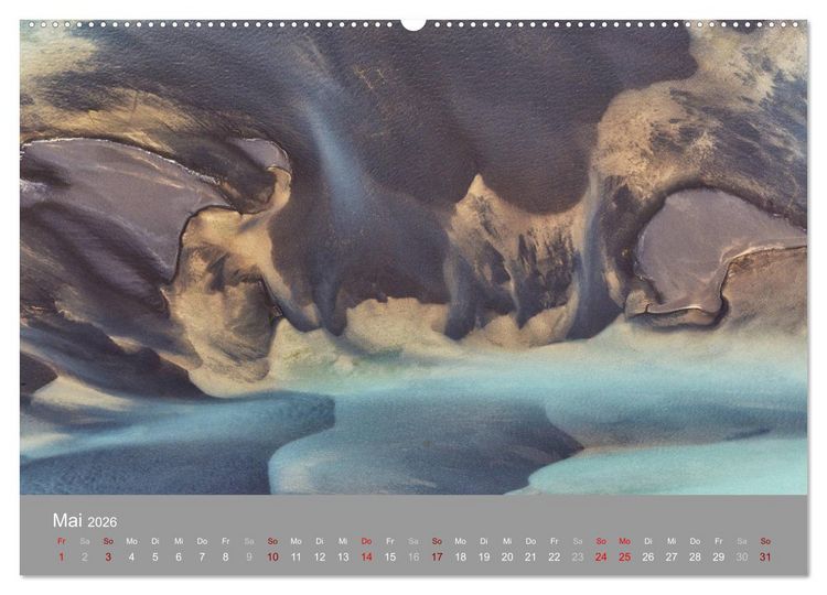 Produktbild: Naturkunst - Luftbilder (Wandkalender 2026 DIN A2 quer), CALVENDO Monatskalender