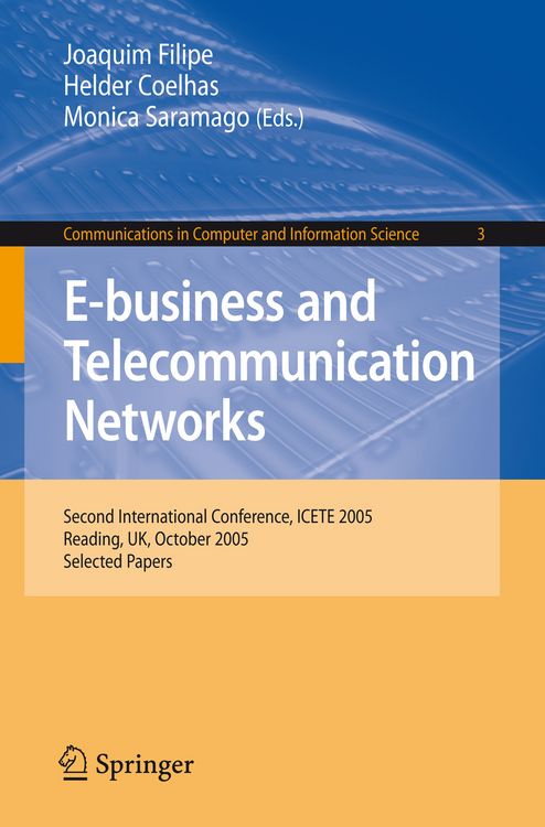 Produktbild: E-business and Telecommunication Networks