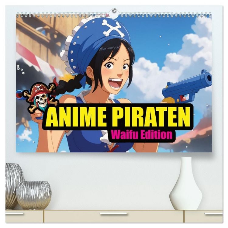 Produktbild: Anime Piraten - Waifu Edition (hochwertiger Premium Wandkalender 2026 DIN A2 quer), Kunstdruck in Hochglanz
