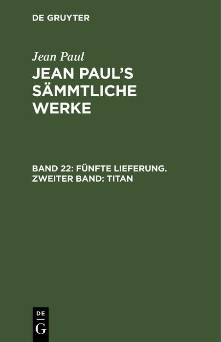 Produktbild: F&uuml;nfte Lieferung. Zweiter Band: Titan