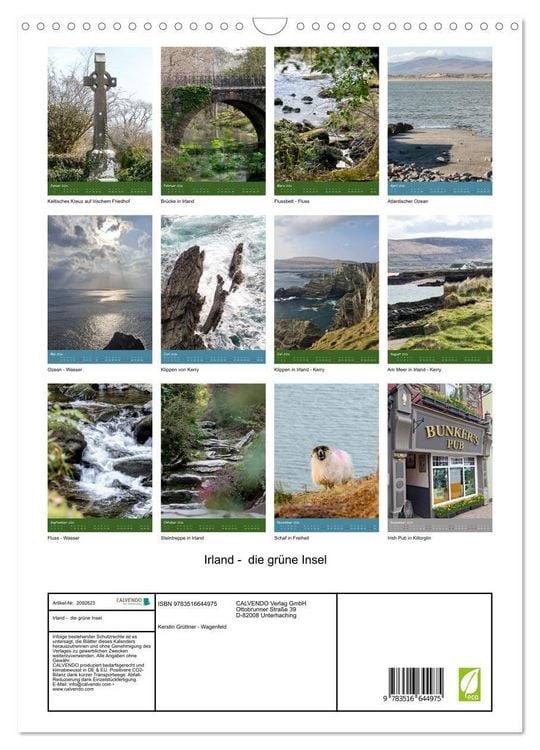 Produktbild: Irland - die gr&uuml;ne Insel (Wandkalender 2026 DIN A3 hoch), CALVENDO Monatskalender