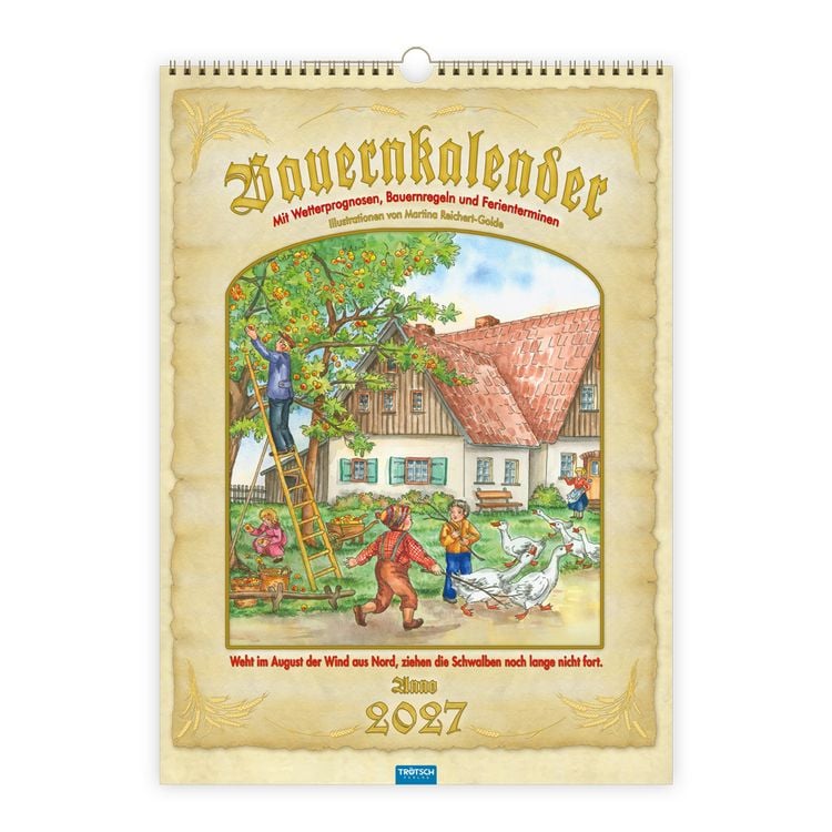 Produktbild: TR&Ouml;TSCH - Gro&szlig;bildkalender Bauernkalender 2027 mit Wetterprognosen Bauernregeln und Ferienterminen