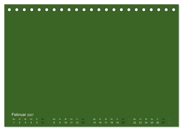 Produktbild: Bastelkalender - dunkel Gr&uuml;n (Tischkalender 2027 DIN A5 quer), CALVENDO Monatskalender